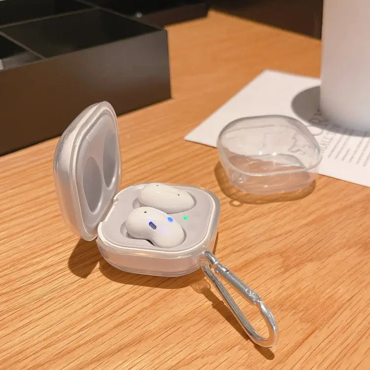 Wireless Earphones Transparent Anti-fall TPU Protective Case with Hook For Samsung Galaxy Buds Live