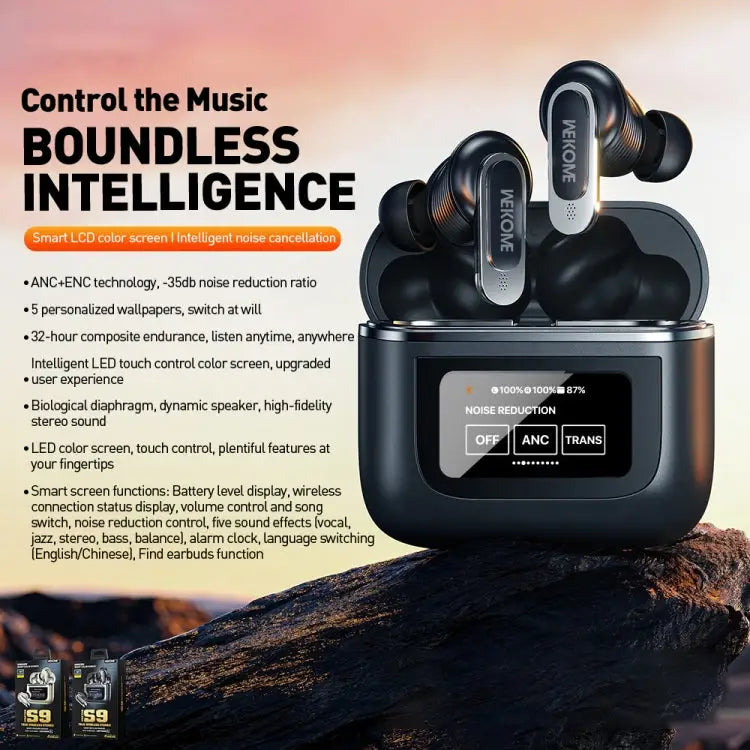 WK Beluga S9 Smart Color Screen True Wireless Noise Reduction Bluetooth Earphone - Apple Accessories