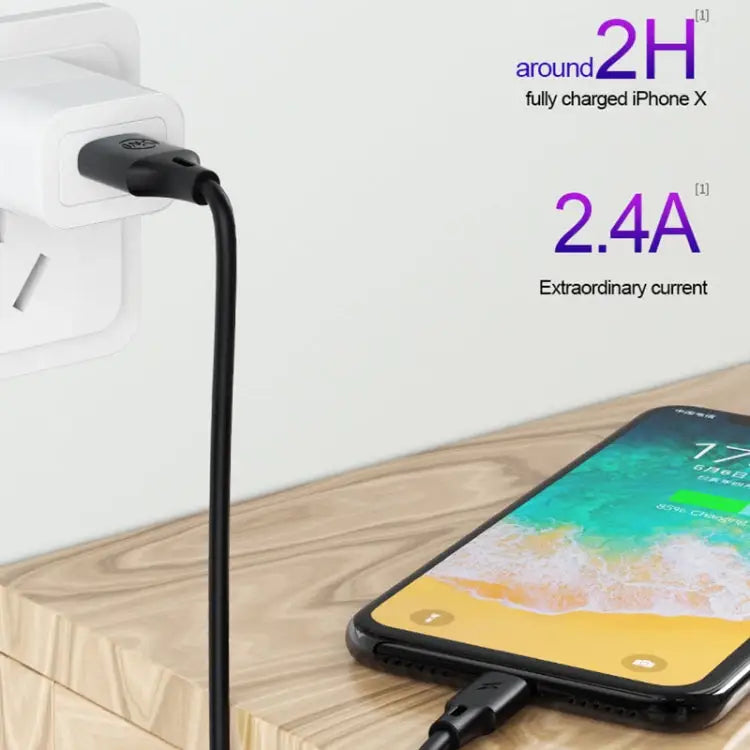 WK WDC-092 3m 2.4A Max Output Full Speed Pro Series USB to 8 Pin Data Sync Charging Cable 3m 8 Pin - 3m 8 Pin / White