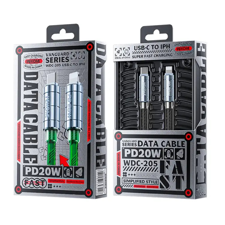 WK WDC-205 PD 20W USB-C/Type-C to 8 Pin Super Fast Charge Data Cable Length: 1m