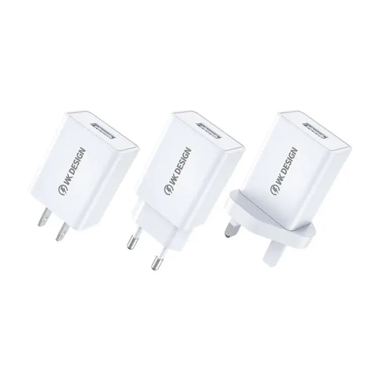 WK WP-U118 10W Single USB Port Travel Charger Power Adapter EU Plug WP-U118 EU Plug - WP-U118 EU Plug
