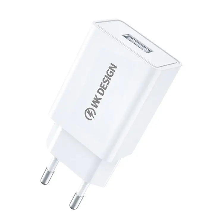 WK WP-U118 10W Single USB Port Travel Charger Power Adapter EU Plug WP-U118 EU Plug - WP-U118 EU Plug