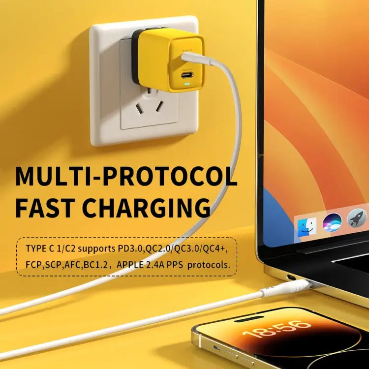 WK WP-U128 40W Dual USB-C/Type-C Interface Gallium Nitride Charger,Specifications: US Plug - US Plug