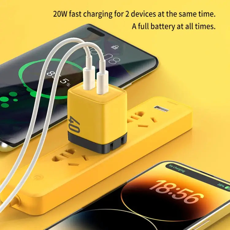 WK WP-U128 40W Dual USB-C/Type-C Interface Gallium Nitride Charger,Specifications: US Plug - US Plug