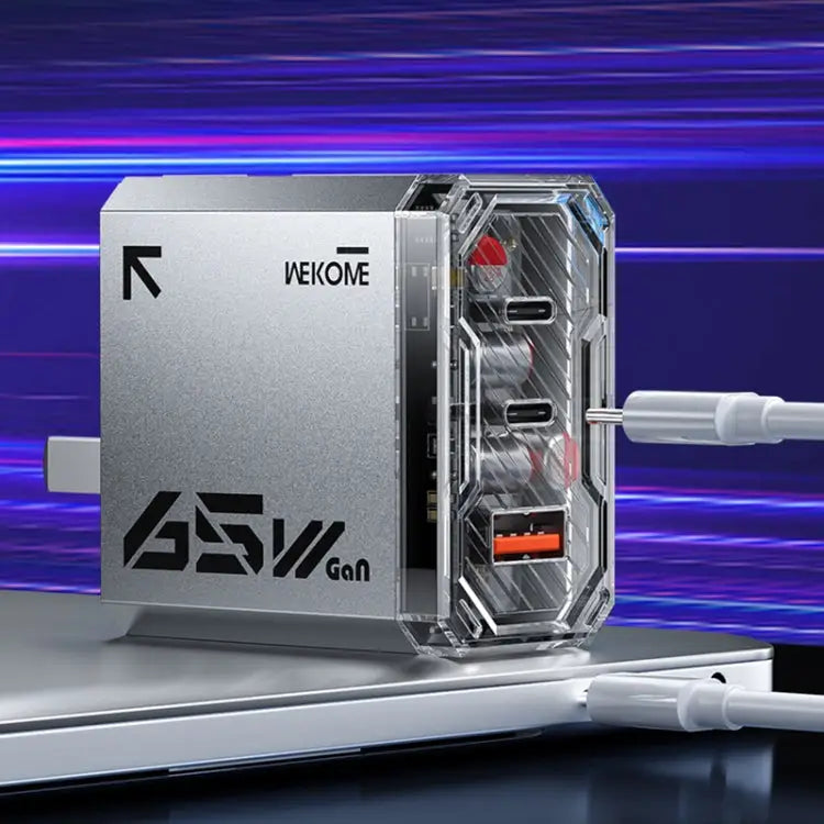 WK WP-U156 Pioneer Series 65W USB + Dual USB-C/Type-C GaN Charger WP-U156 - WP-U156 - Apple Accessories