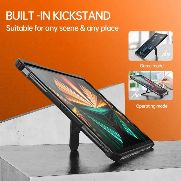 wlons Explorer Series PC + TPU Protective Case with Folding Holder For iPad 10.2 2020 / 2019 / Air 2019 10.5 For iPad