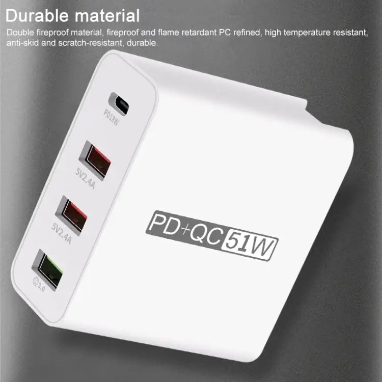 WLX-A6 4 Ports Quick Charging USB Travel Charger Power Adapter AU Plug AU Plug - AU Plug