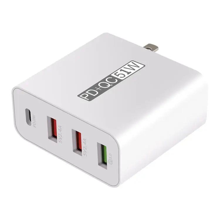 WLX-A6 4 Ports Quick Charging USB Travel Charger Power Adapter US Plug US Plug - US Plug