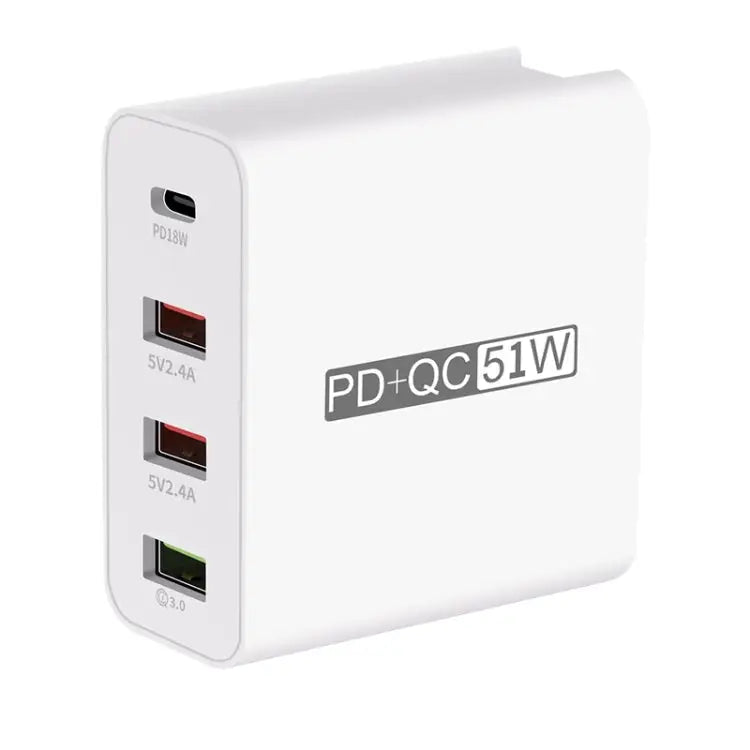 WLX-A6 4 Ports Quick Charging USB Travel Charger Power Adapter US Plug US Plug - US Plug