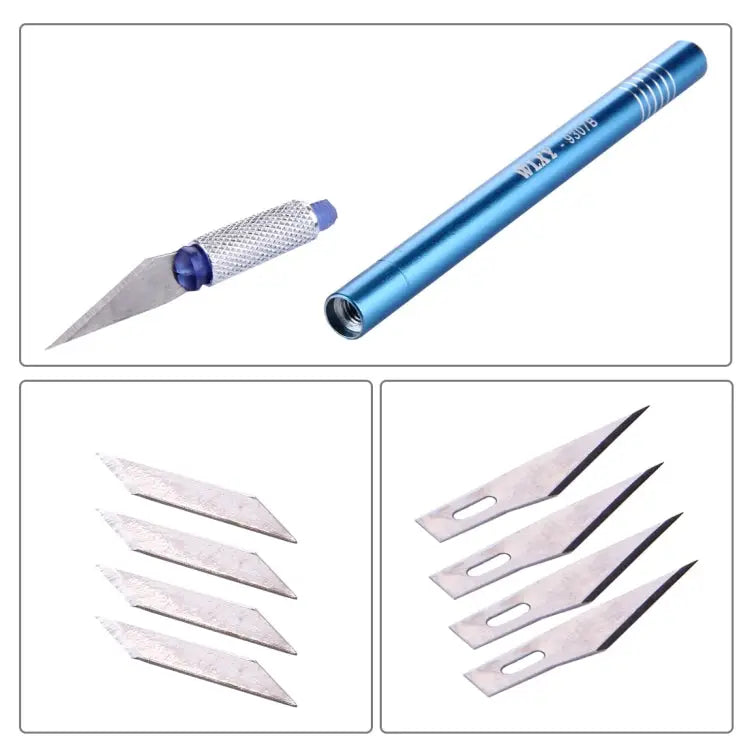 WLXY-9307B Metal Carving Knife Professional Mobile Phone Repair Tool with 8 Blades - WLXY-9307B