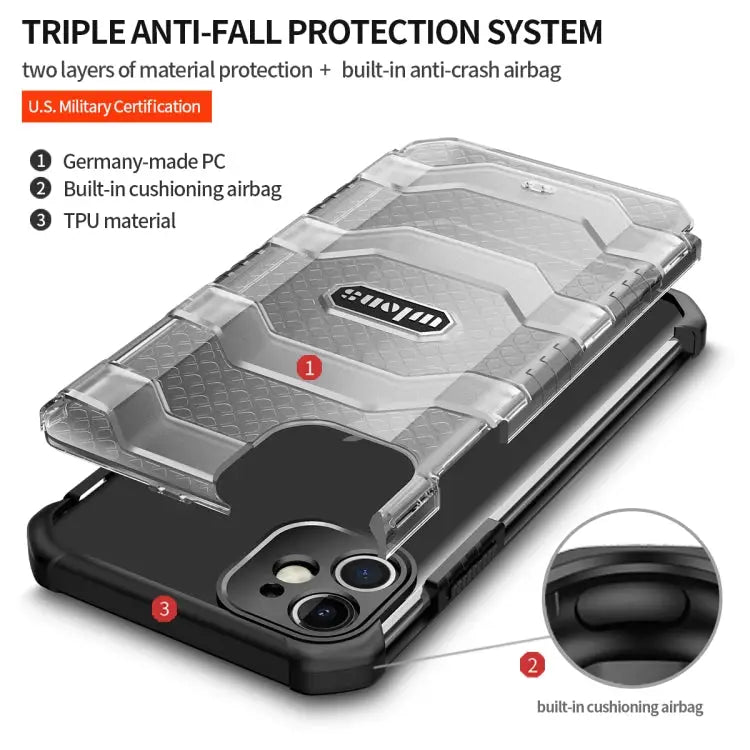 wolns Explorer Series PC + TPU Protective Case For iPhone 11 For iPhone 11 Pro For iPhone 11 Pro Max For iPhone 12 mini