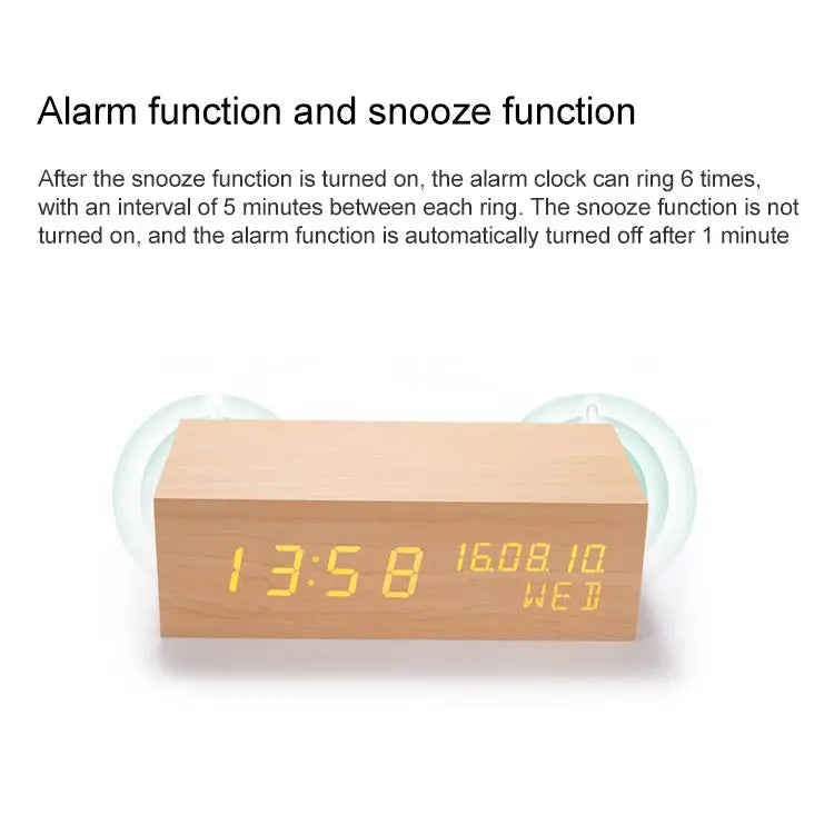 Wooden Clock Bluetooth Speaker Bluetooth Audio Quality Charging Humidity Speaker Black Wood Charging Humidity Speaker