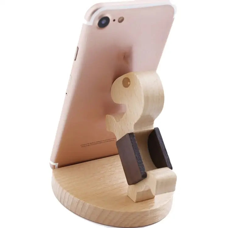 Wooden Mobile Phone Bracket Beech Lazy Mobile Phone Holder,Style: - Pony