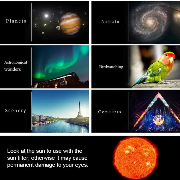 WR852 16x/66x70 High Definition High Times Astronomical Telescope with Tripod 66x70 Blue - 66x70 Blue