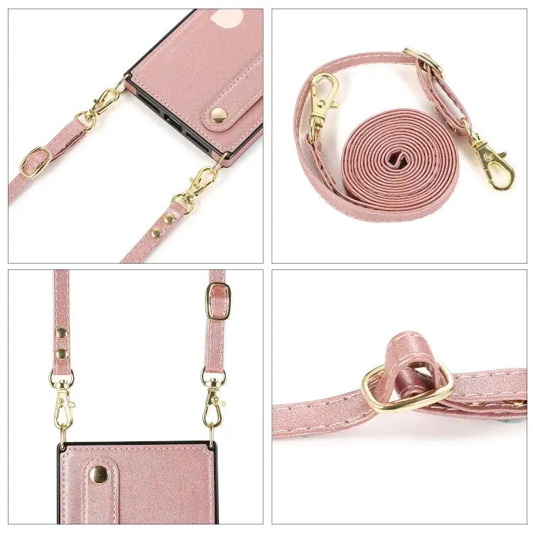 Wrist Strap PU + TPU Shockproof Protective Case with Crossbody Lanyard & Holder & Card Slot For iPhone XS / X