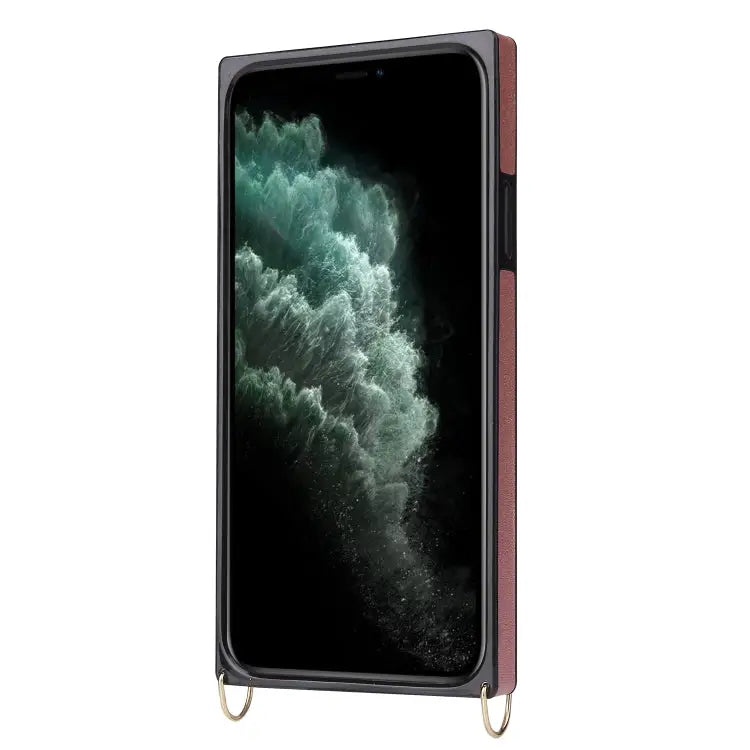 Wrist Strap PU + TPU Shockproof Protective Case with Crossbody Lanyard & Holder & Card Slot For iPhone 11 Pro