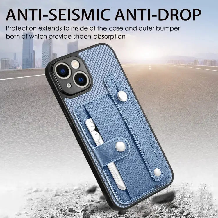 Wristband Kickstand Card Wallet Back Cover Phone Case with Tool Knife - Apple Accessories