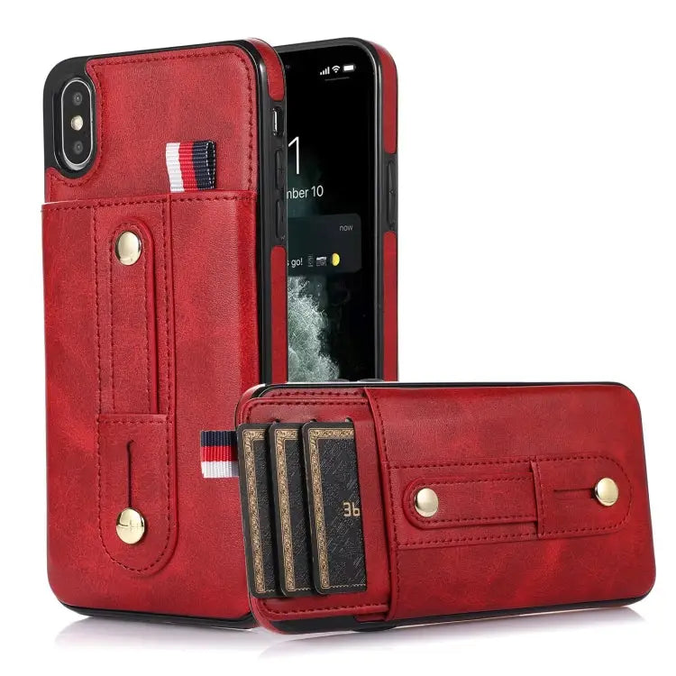 Wristband Kickstand Wallet Leather Phone Case For iPhone 11 Pro For iPhone 11 Pro Max For iPhone X / XS For iPhone XR