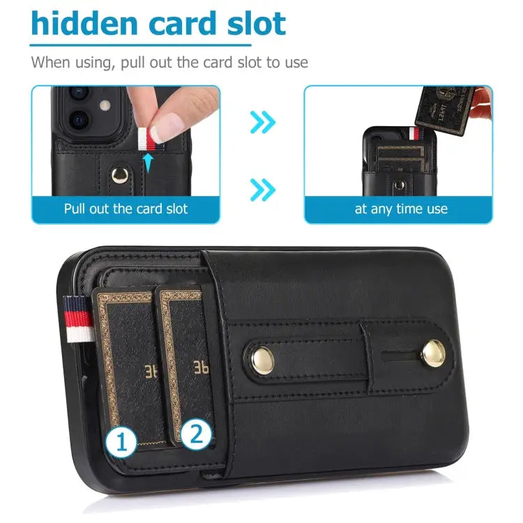 Wristband Kickstand Wallet Leather Phone Case For iPhone 12 mini For iPhone 12 / 12 Pro For iPhone 12 Pro Max
