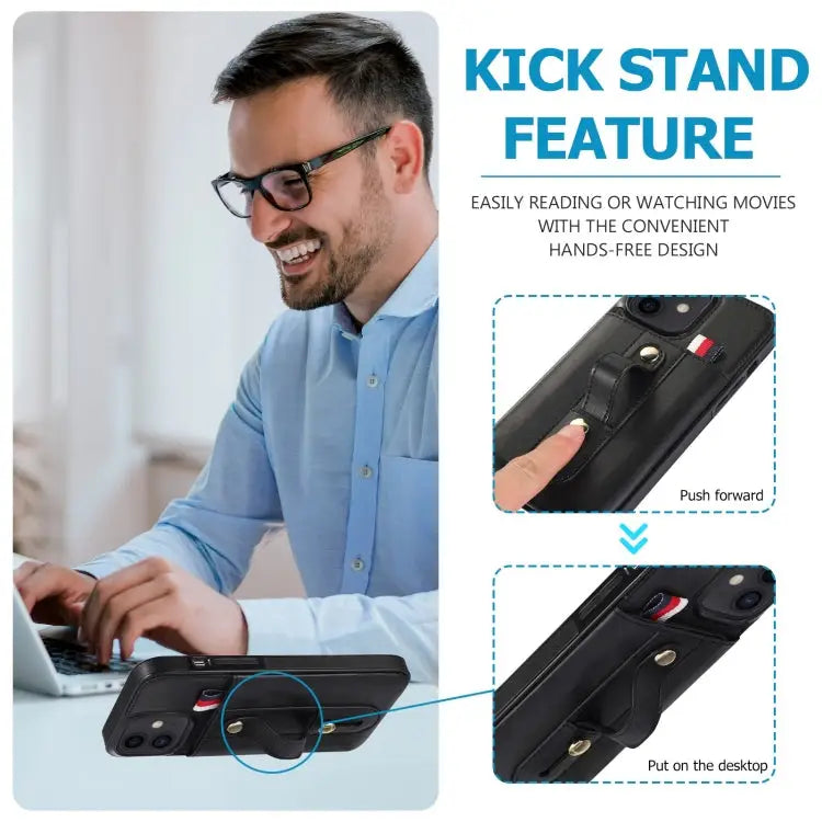 Wristband Kickstand Wallet Leather Phone Case For iPhone 12 mini For iPhone 12 / 12 Pro For iPhone 12 Pro Max