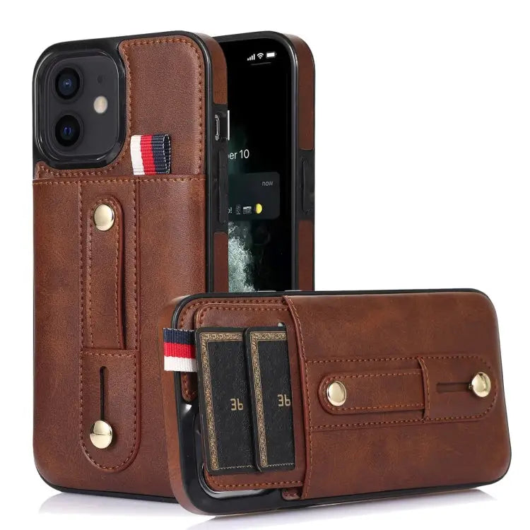 Wristband Kickstand Wallet Leather Phone Case For iPhone 12 mini For iPhone 12 / 12 Pro For iPhone 12 Pro Max