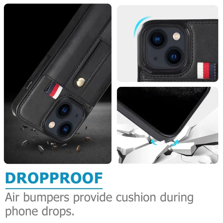 Wristband Kickstand Wallet Leather Phone Case For iPhone 13 mini For iPhone 13 For iPhone 13 Pro For iPhone 13 Pro Max