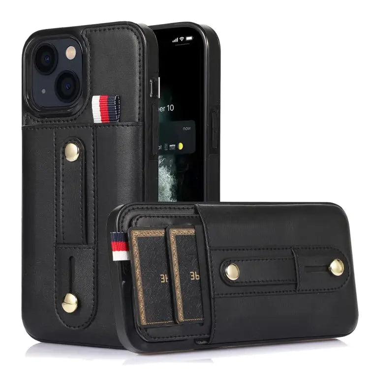 Wristband Kickstand Wallet Leather Phone Case For iPhone 13 mini For iPhone 13 For iPhone 13 Pro For iPhone 13 Pro Max