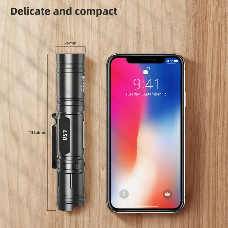 WUBEN L50 Outdoor Portable LED Strong Light USB Rechargeable Aluminum Flashlight L50 - L50