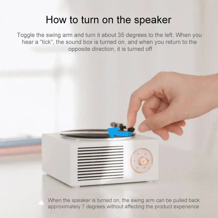 X10 Atomic Bluetooth Speakers Retro Vinyl Player Desktop Wireless Creative Multifunction Mini Stereo Speakers X10