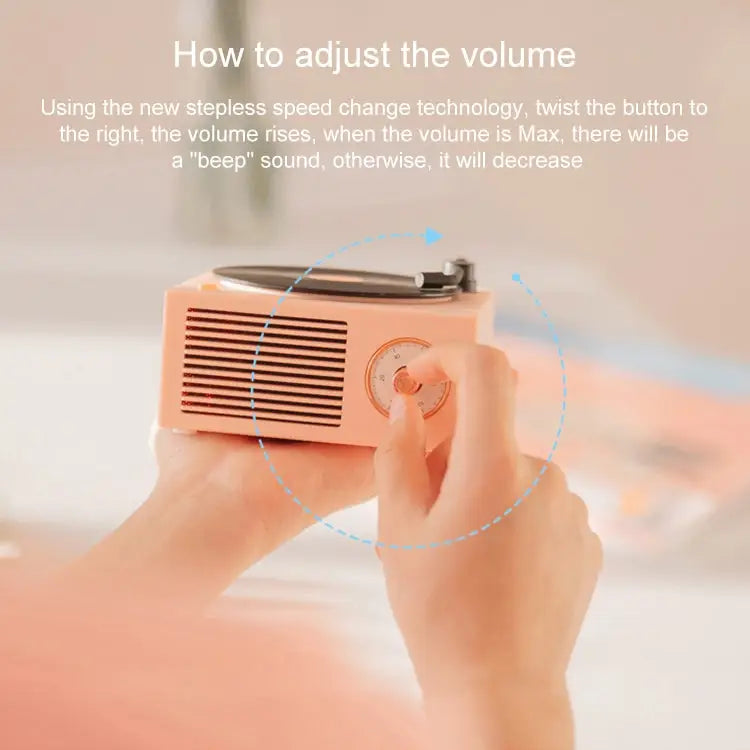 X10 Atomic Bluetooth Speakers Retro Vinyl Player Desktop Wireless Creative Multifunction Mini Stereo Speakers X10