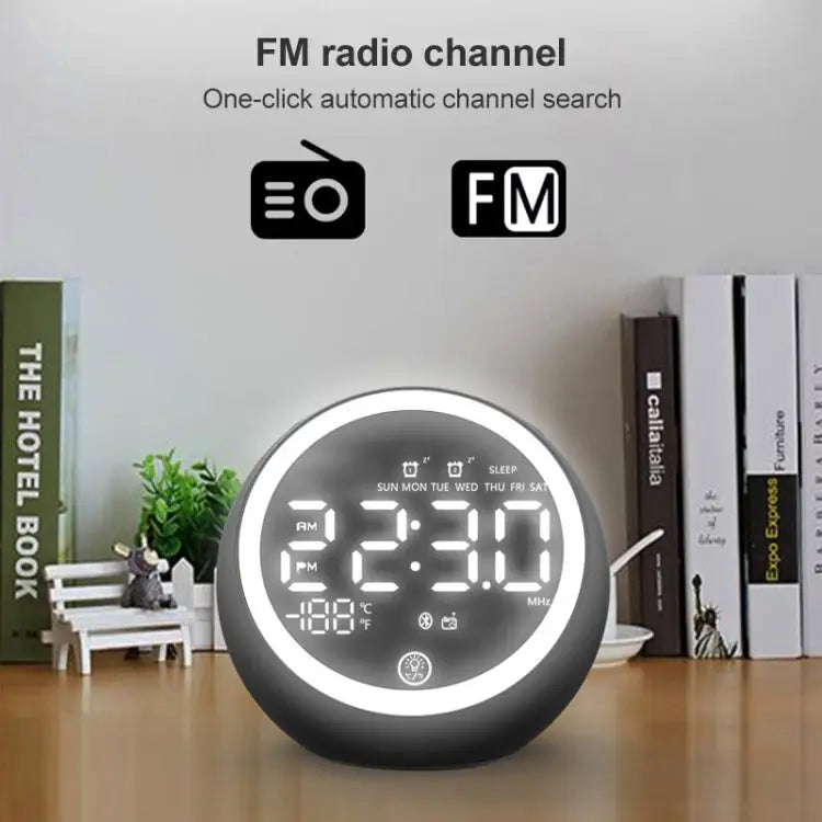 X10 Multifunctional Bluetooth Speaker LED Night Light Alarm Clock Bluetooth Speaker Support TF Card & AUX & FM Radio