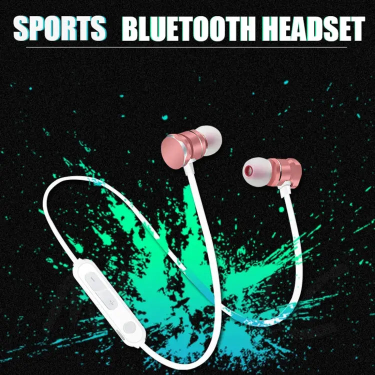 X3 Magnetic Absorption Sports Bluetooth 5.0 In-Ear Headset with HD Mic Support Hands-free Calls Distance: 10m
