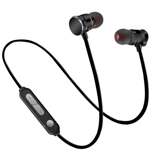 X3 Magnetic Absorption Sports Bluetooth 5.0 In-Ear Headset with HD Mic Support Hands-free Calls Distance: 10m - Black