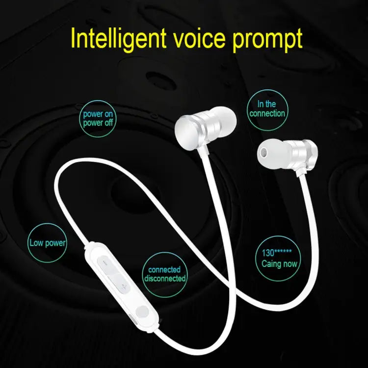 X3 Magnetic Absorption Sports Bluetooth 5.0 In-Ear Headset with HD Mic Support Hands-free Calls Distance: 10m