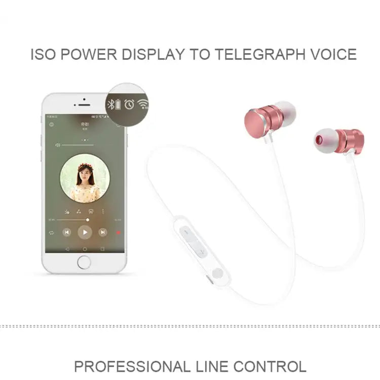 X3 Magnetic Absorption Sports Bluetooth 5.0 In-Ear Headset with HD Mic Support Hands-free Calls Distance: 10m