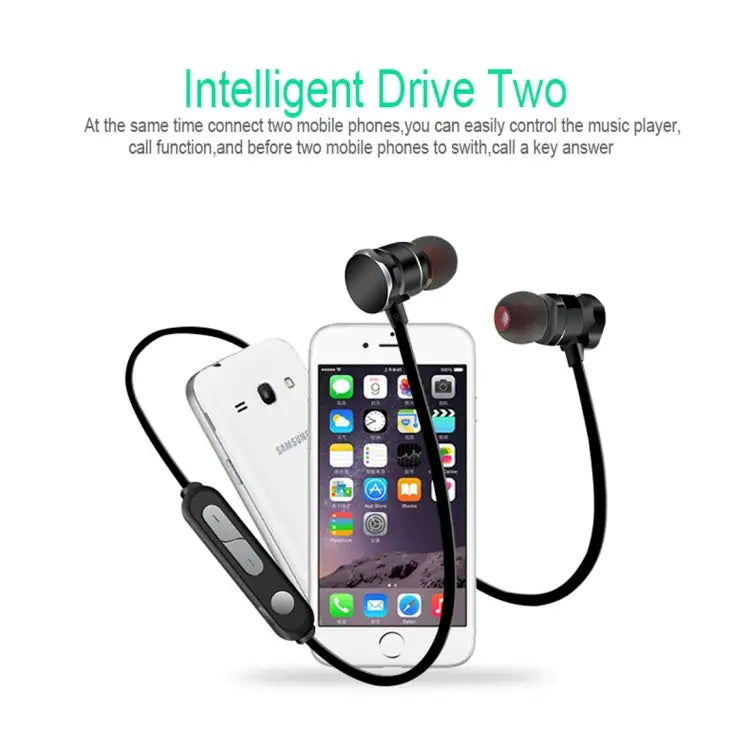 X3 Magnetic Absorption Sports Bluetooth 5.0 In-Ear Headset with HD Mic Support Hands-free Calls Distance: 10m