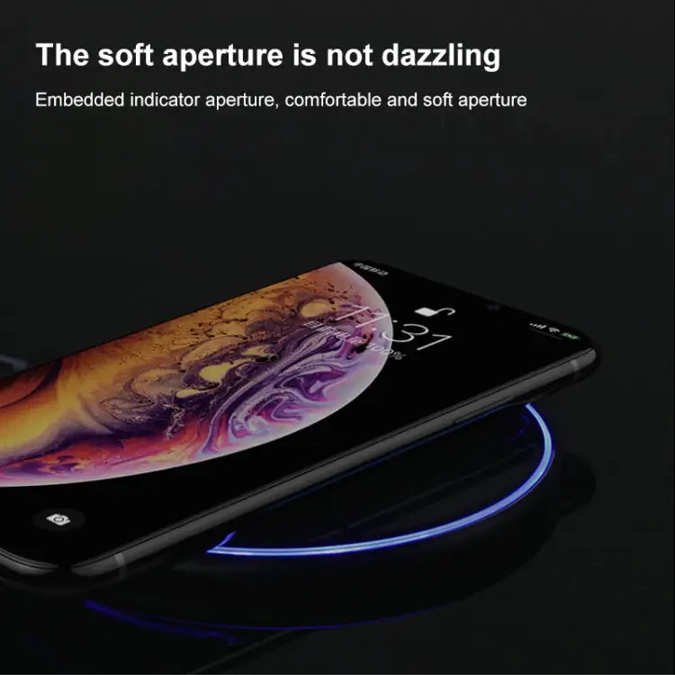 X8 15W QI Round Acrylic Mirror Wireless Charger