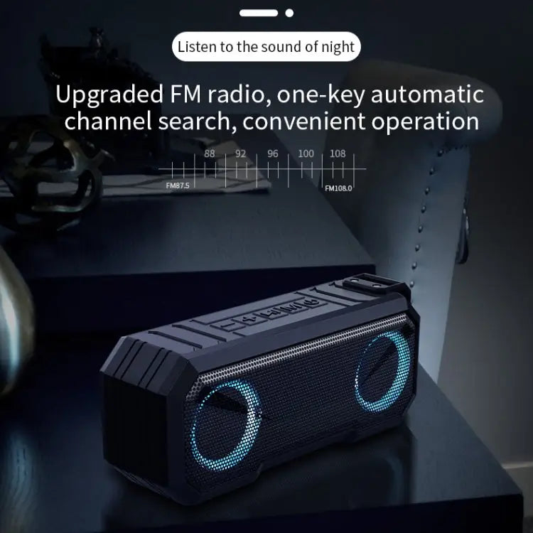 X8 Wireless Bluetooth Speaker IPX7 Waterproof Color Light Subwoofer - Apple Accessories