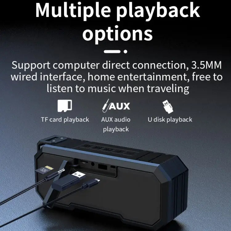 X8 Wireless Bluetooth Speaker IPX7 Waterproof Color Light Subwoofer - Apple Accessories