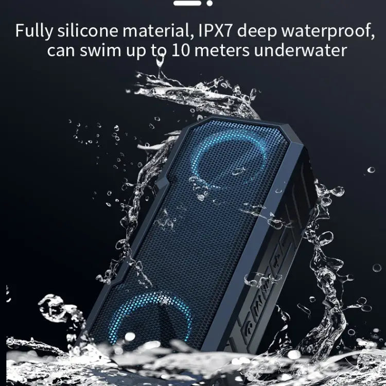 X8 Wireless Bluetooth Speaker IPX7 Waterproof Color Light Subwoofer - Apple Accessories