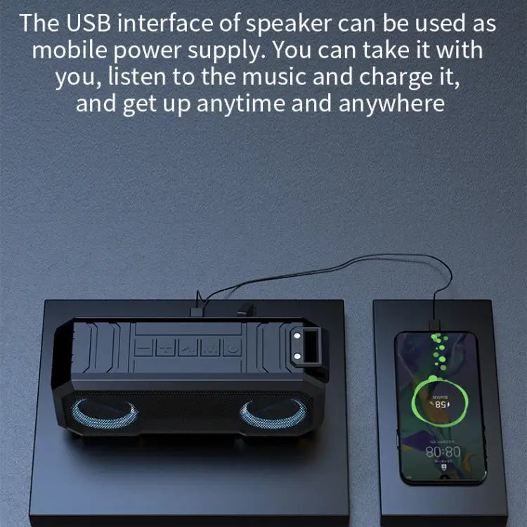 X8 Wireless Bluetooth Speaker IPX7 Waterproof Color Light Subwoofer - Apple Accessories