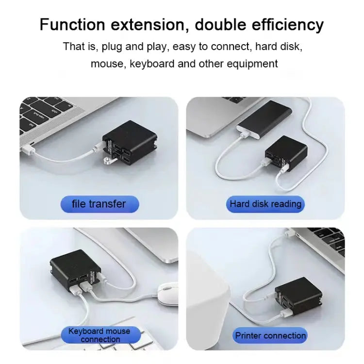 X83 65W Output USB-C / Type-C + 4 Ports USB HUB PD Charger US Plug - X83