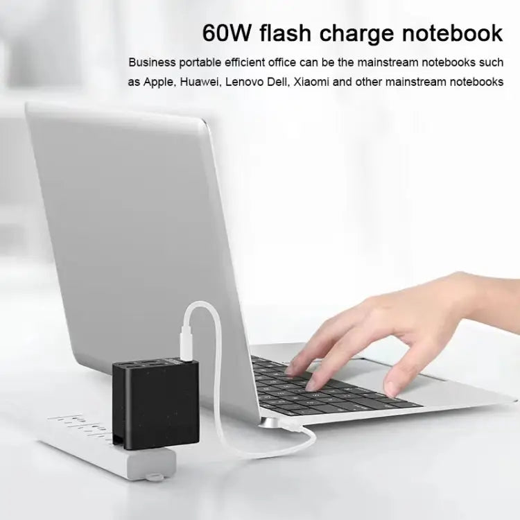 X83 65W Output USB-C / Type-C + 4 Ports USB HUB PD Charger US Plug - X83