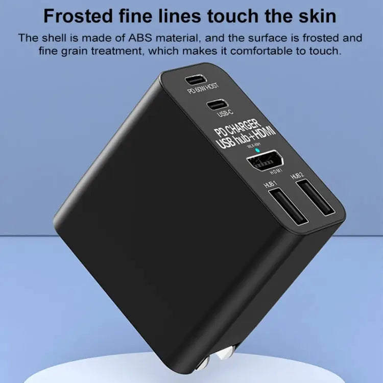 X8H 60W Type-C + USB + HDMI HUB PD Charger US Plug X8H - X8H - Apple Accessories