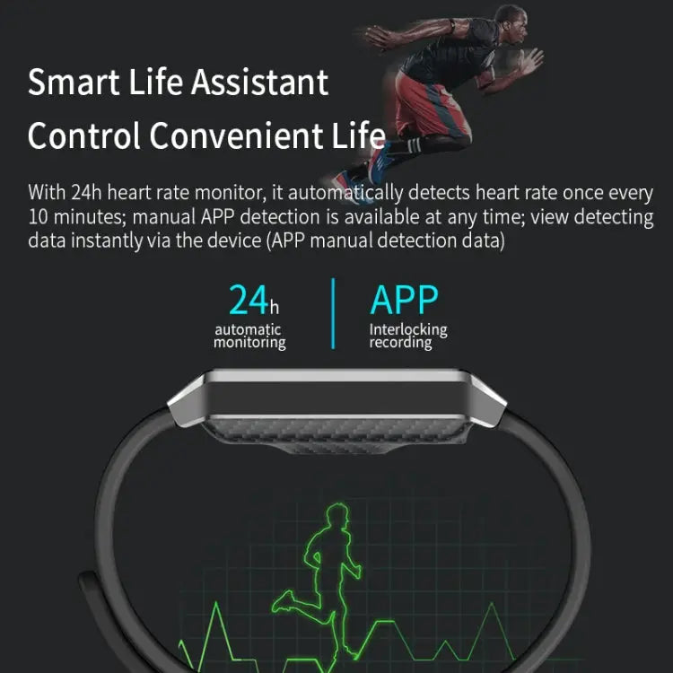X9 1.14 inches TFT Screen Smart Bracelet IP67 Waterproof Support Step Counting / Call Reminder / Heart Rate Monitoring