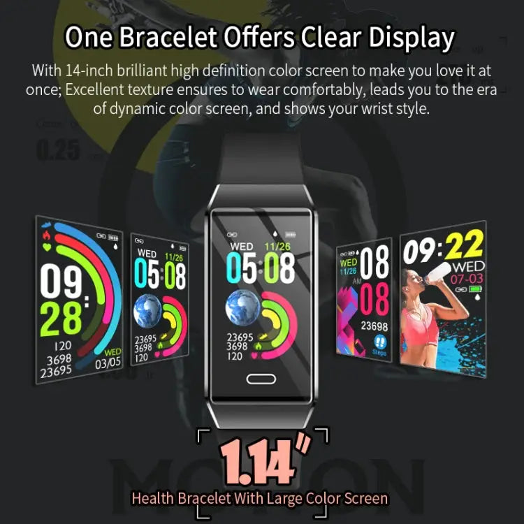 X9 1.14 inches TFT Screen Smart Bracelet IP67 Waterproof Support Step Counting / Call Reminder / Heart Rate Monitoring
