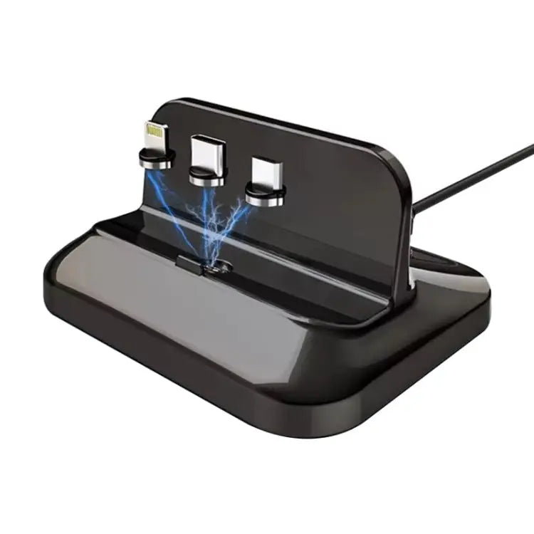 XBX-02 3 in 1 8 Pin + USB-C / Type-C + Micro USB Plug Magnetic Charging Base XBX-02 - XBX-02