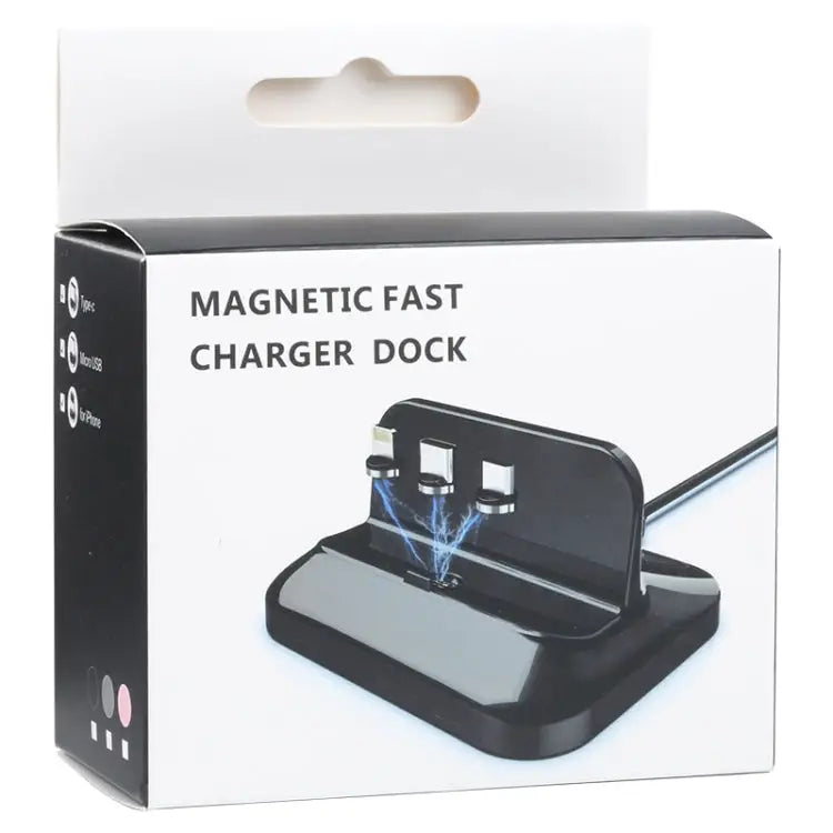 XBX-02 3 in 1 8 Pin + USB-C / Type-C + Micro USB Plug Magnetic Charging Base XBX-02 - XBX-02