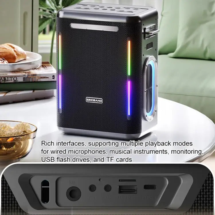 XDOBO SINOBAND Party 1981 300W Outdoor Portable TWS Bluetooth Speaker with LED Colorful Light SINOBAND Party 1981