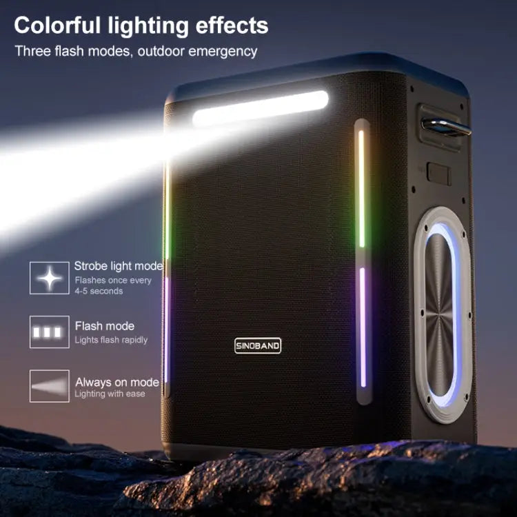 XDOBO SINOBAND Party 1981 300W Outdoor Portable TWS Bluetooth Speaker with LED Colorful Light SINOBAND Party 1981